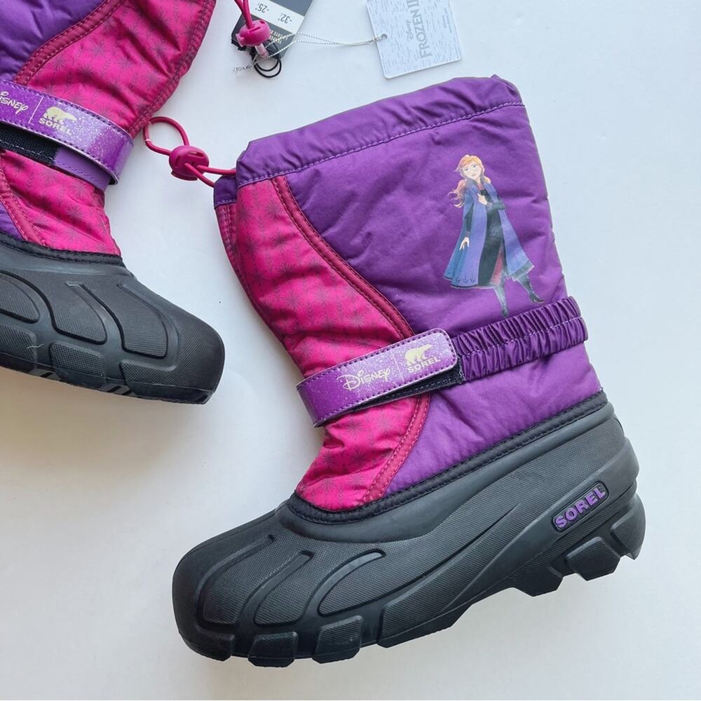Sorel X Disney Frozen Flury Weather Resistant Snow Boots Winter Ski - Picture 3 of 7